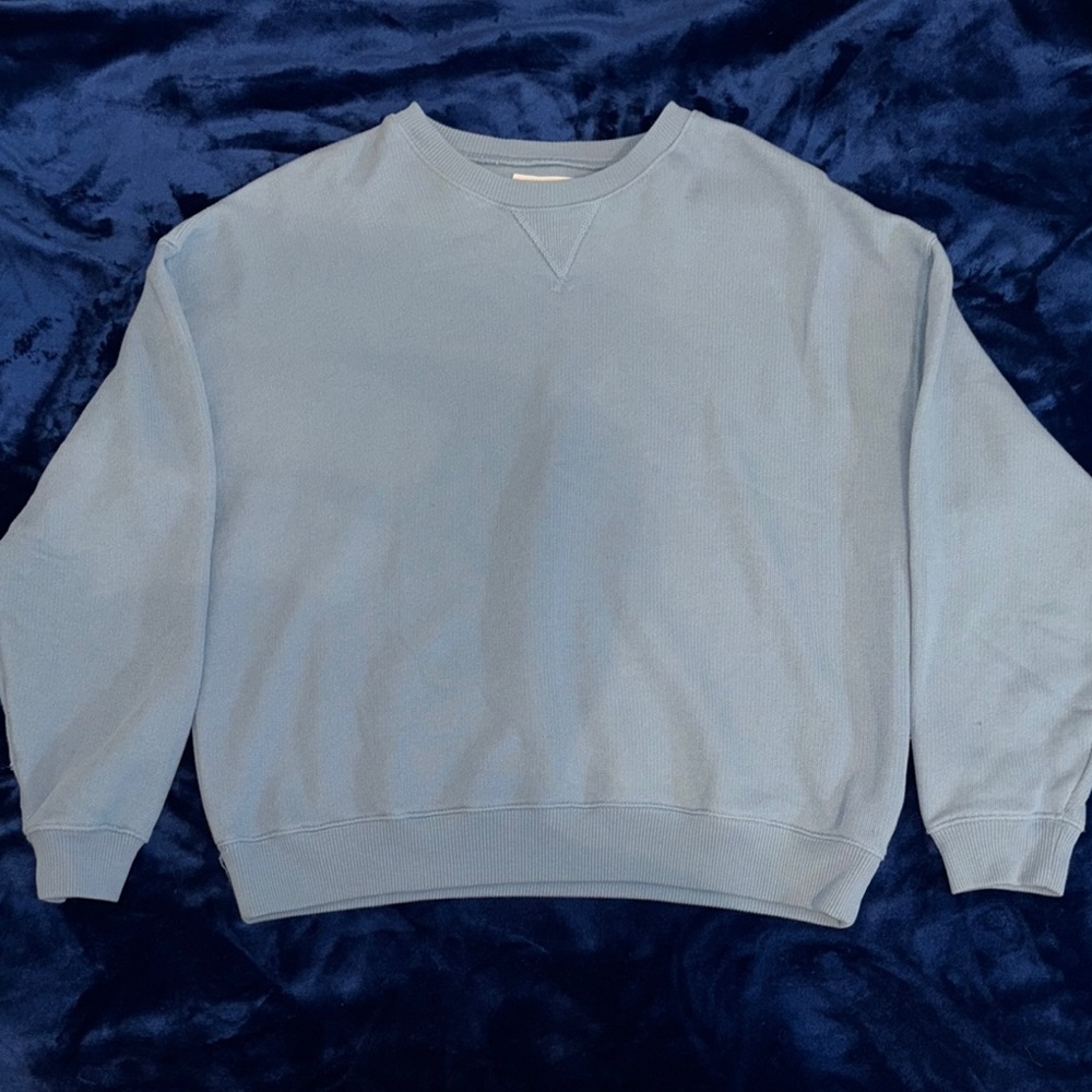 American Eagle Outfitters Blue Crew Neck Sweater